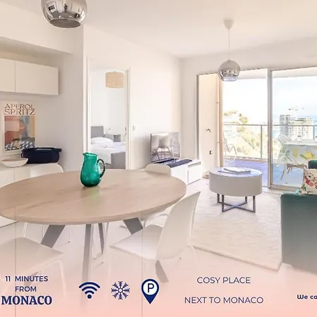 Holiday home Superb New 2-room -parking Border Monac
